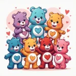 Group of smiling Care Bears