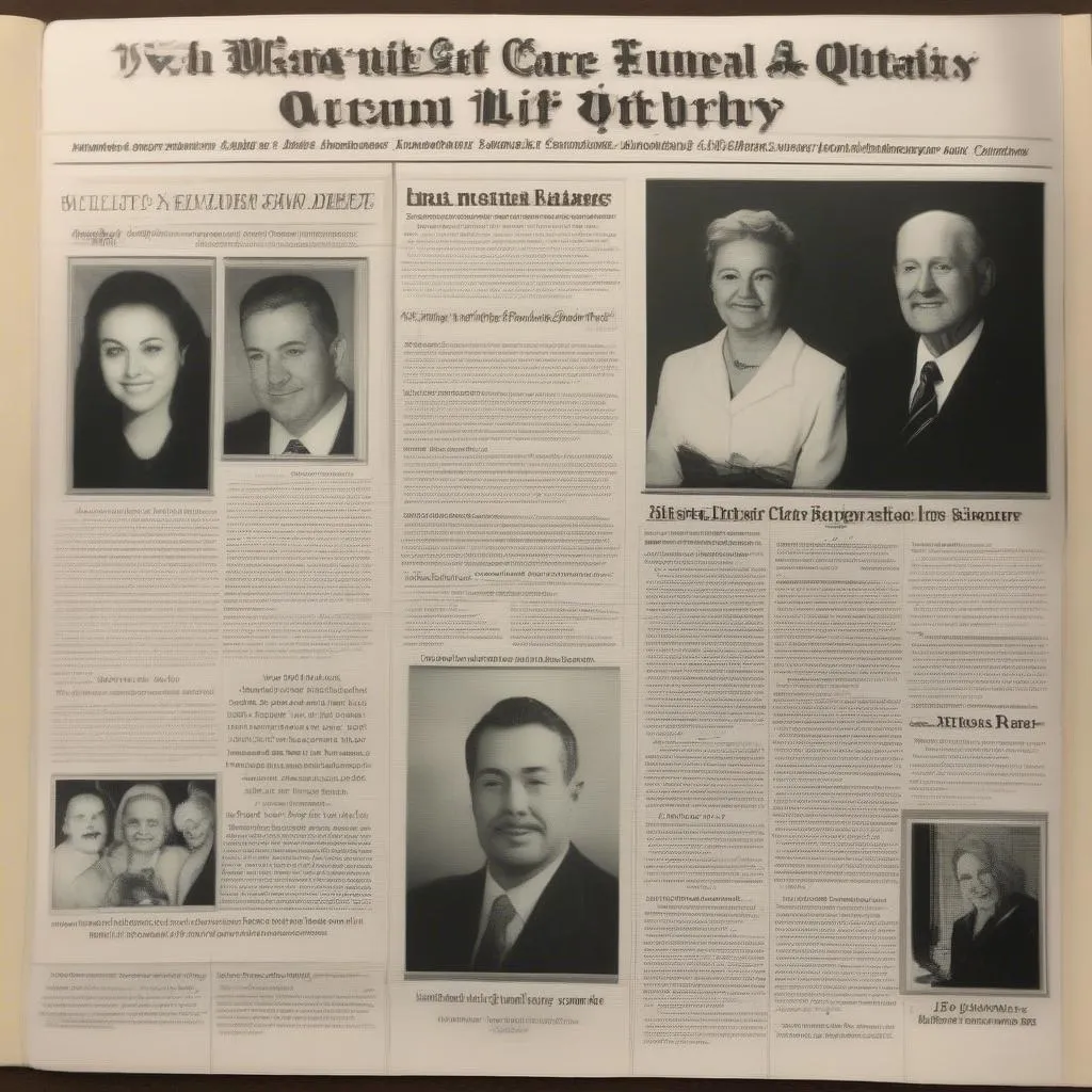 Obituary Newspaper