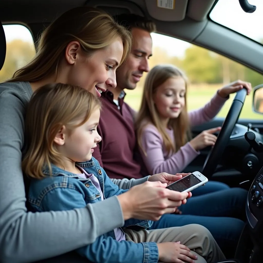 Family Using Carly OBD2 Scanner