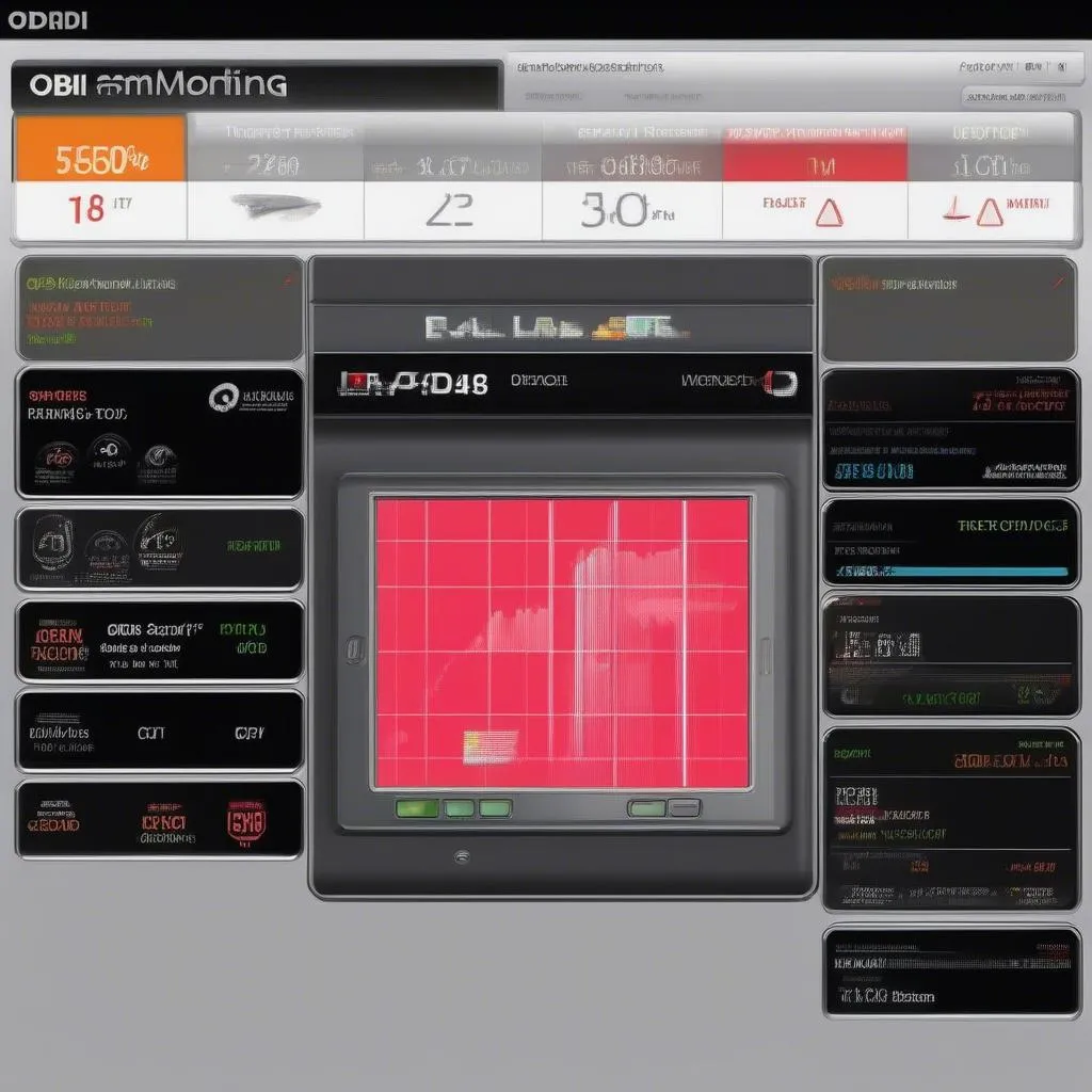 Centech OBDII scan tool displaying diagnostic data