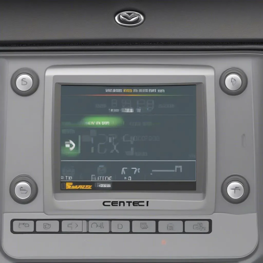 Centech OBDII scan tool connected to a 2003 Mazda 6 dashboard