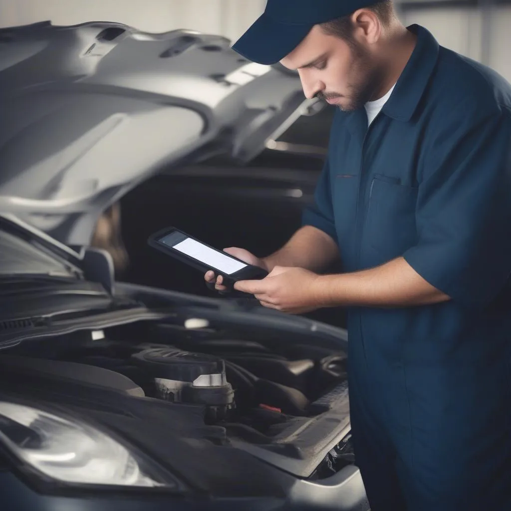 A Mechanic Uses a Scan Tool