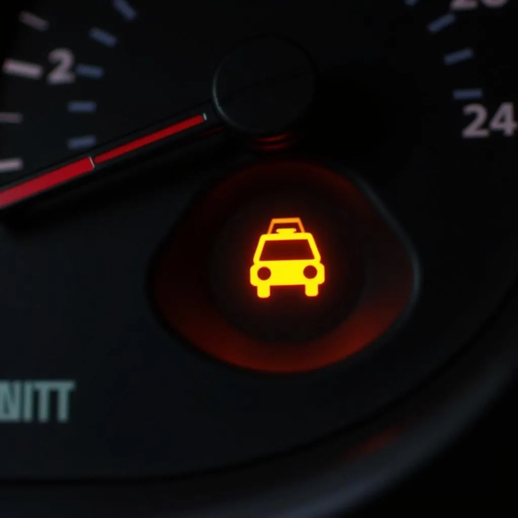 Check Engine Light On Car Dashboard