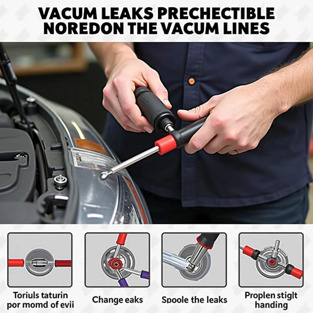 Mechanic Checking Vacuum Lines for Leaks