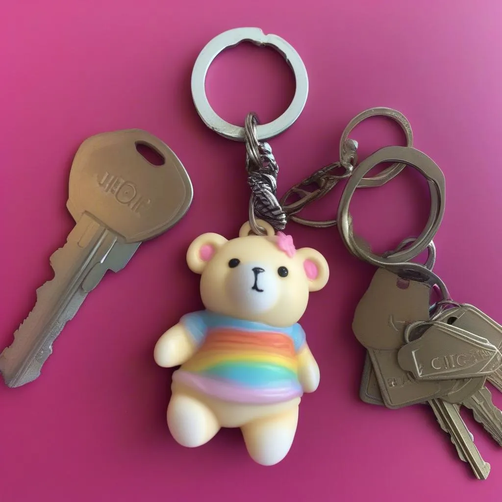 Vintage Cheer Bear Keychain