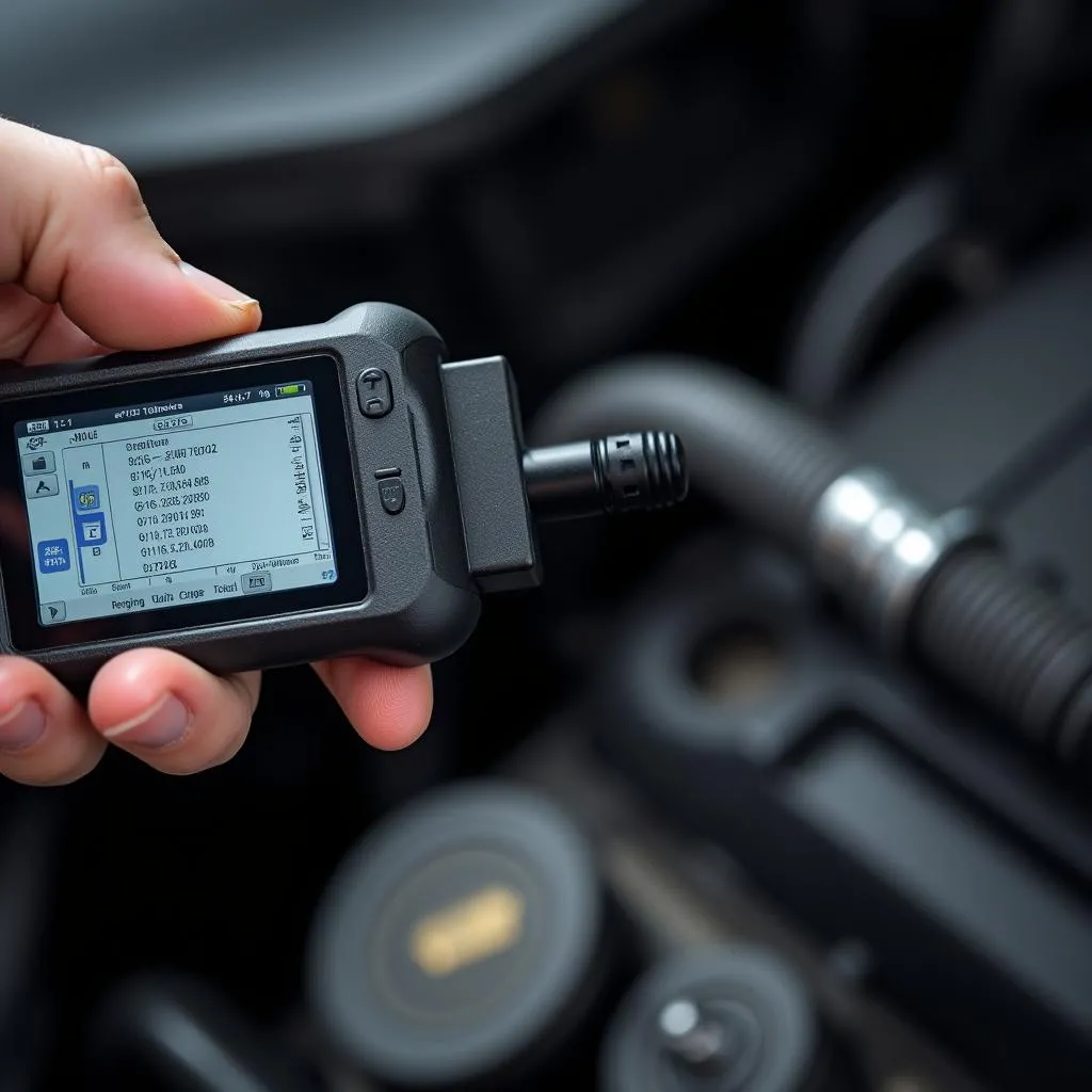 Mechanic Using a Chevrolet OBD1 Scan Tool