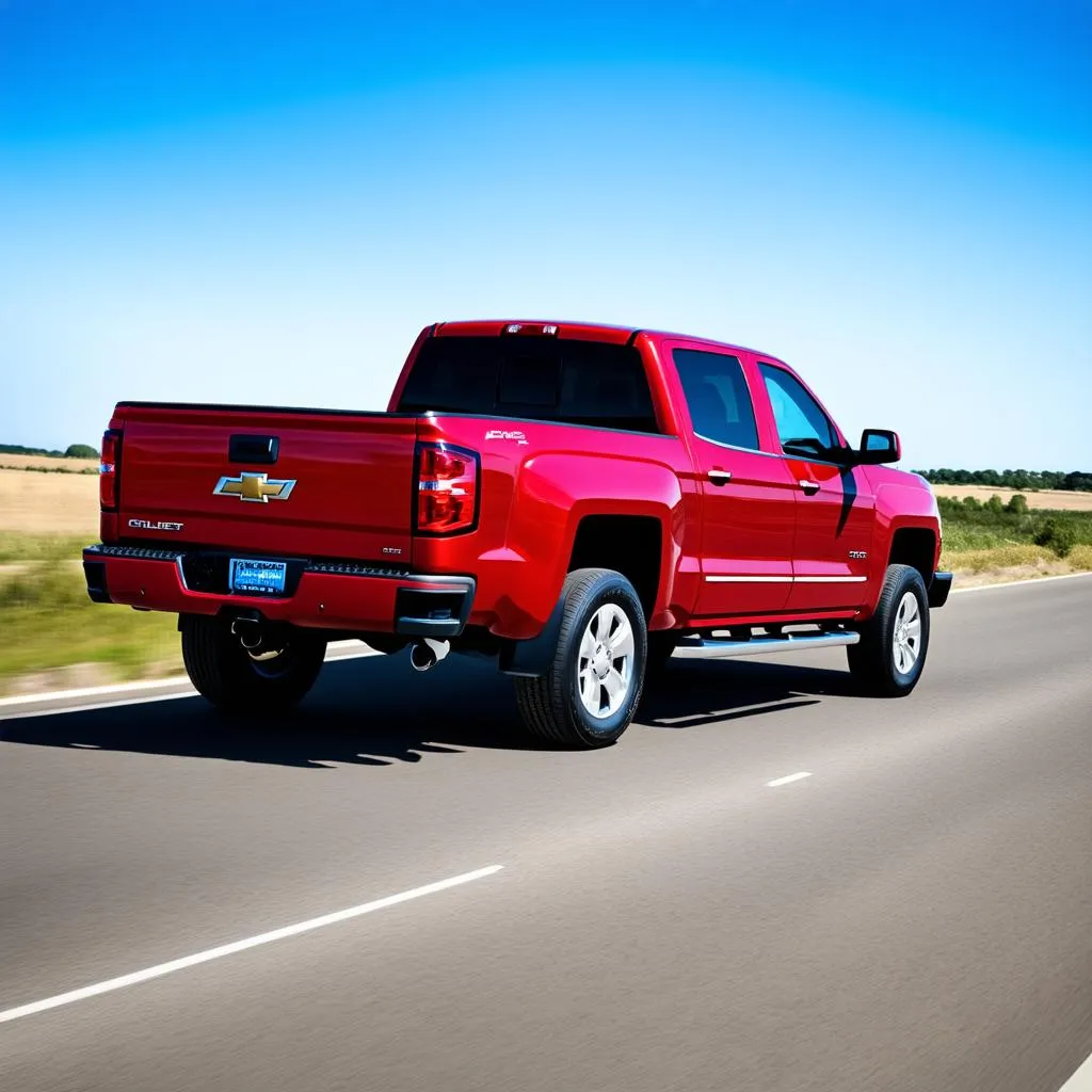 Chevy Silverado on Open Road