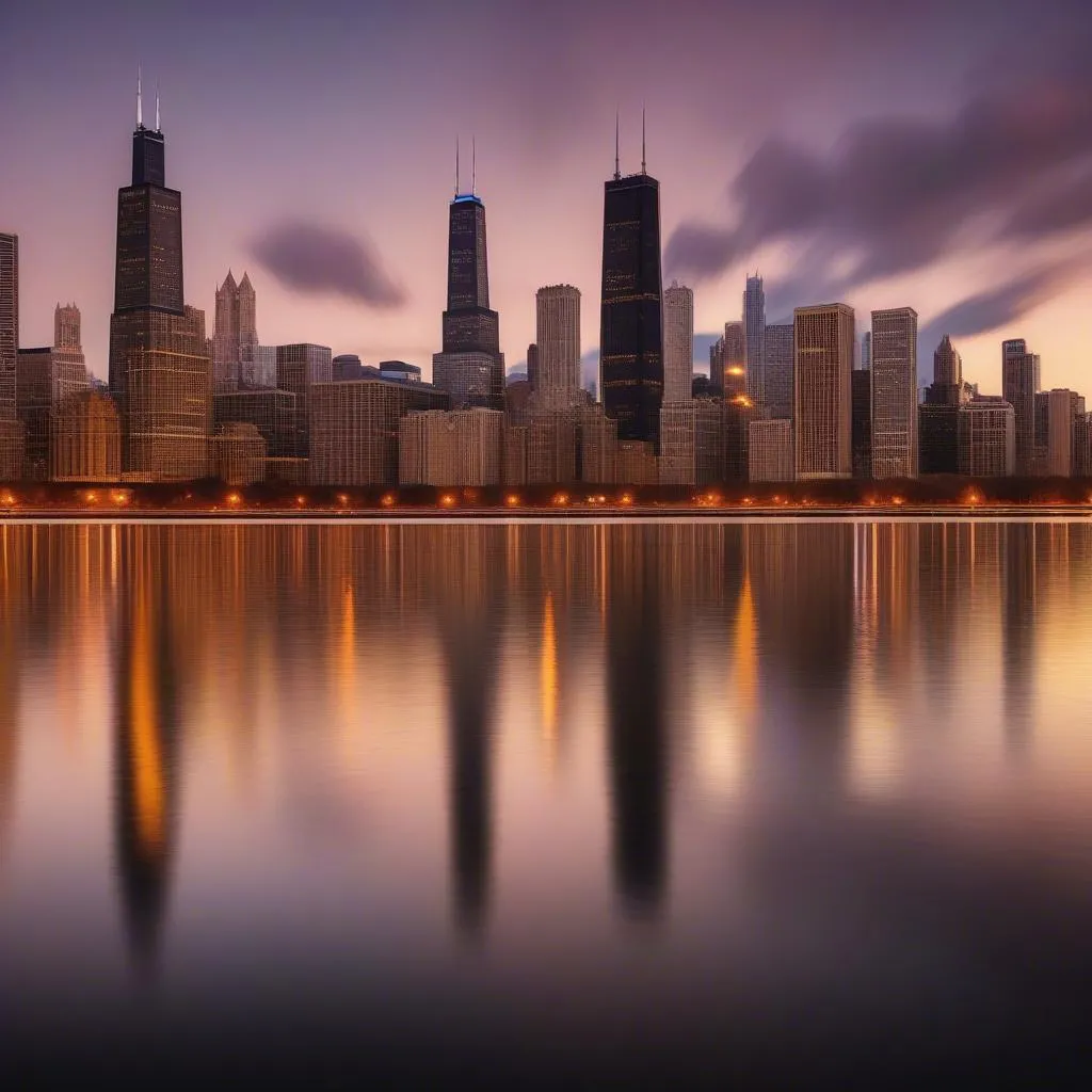 Chicago Skyline from Lake Shore Drive