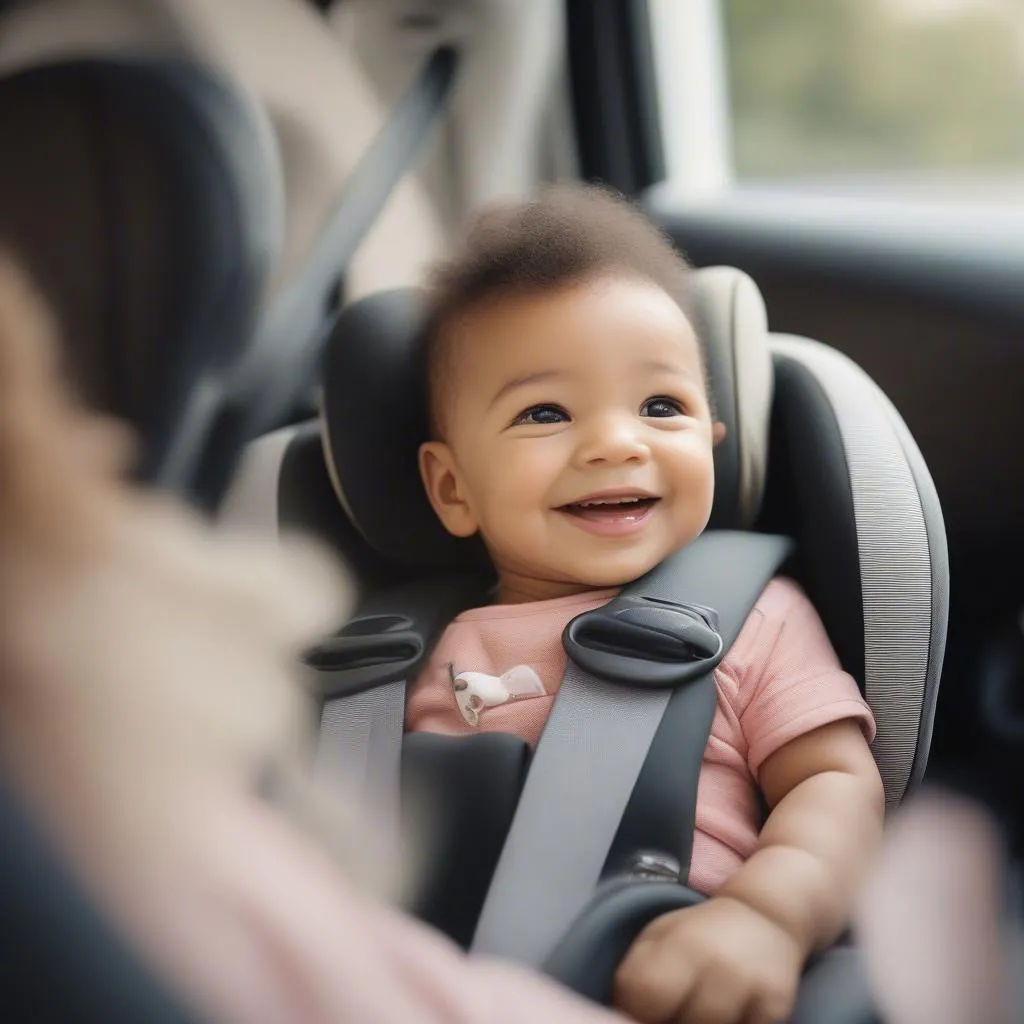 Baby in Chicco Car Seat