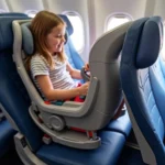 Child Car Seat on Airplane Seat