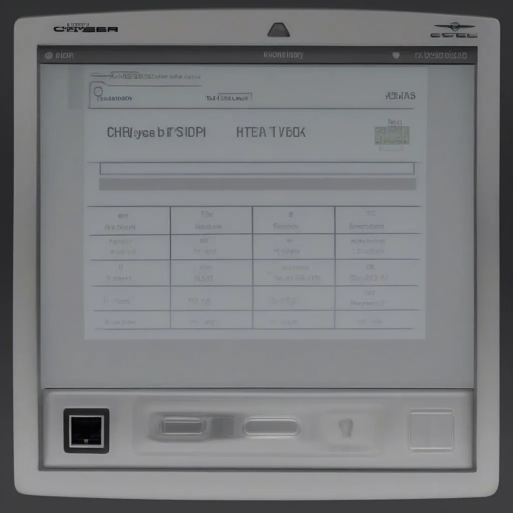 Chrysler Scan Tool Emulator Display