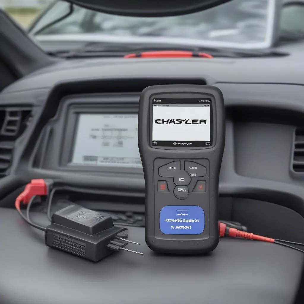 Chrysler Scan Tool Emulator Connected to the OBDII Port