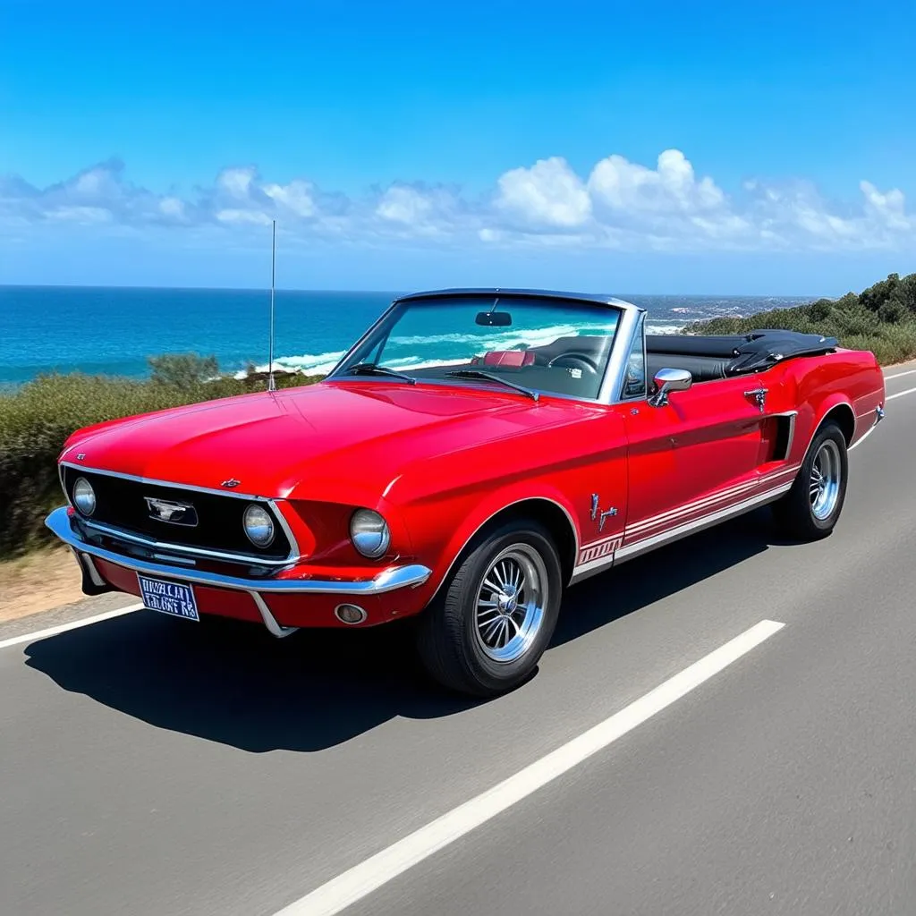 Classic Car on Open Road