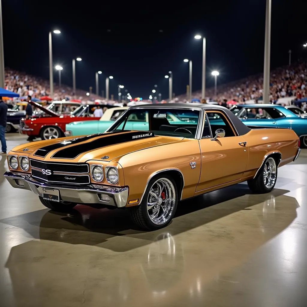 Restored Chevrolet El Camino at a car show