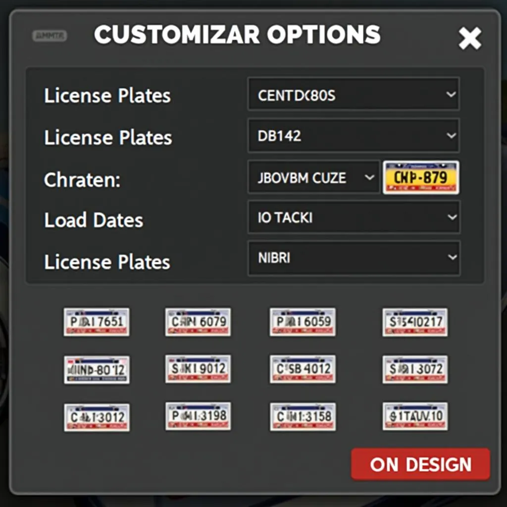 Car Mechanic Simulator 2021 License Plate Customization