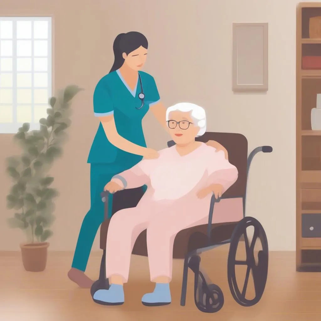 Receiving comfort care home health in a home setting