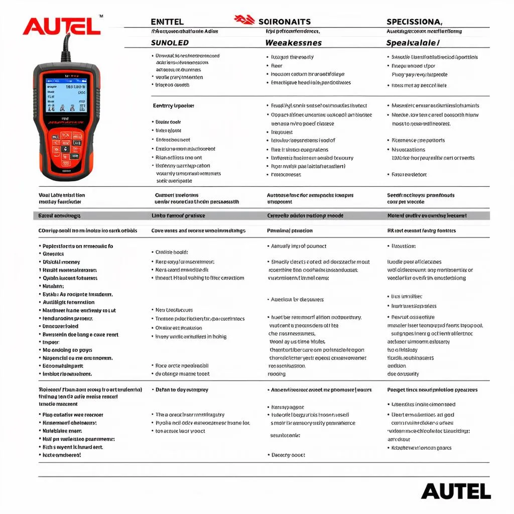 Compare Autel Tools