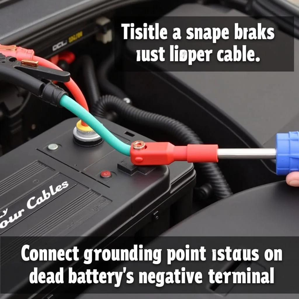 Connecting Jumper Cables to Car Battery