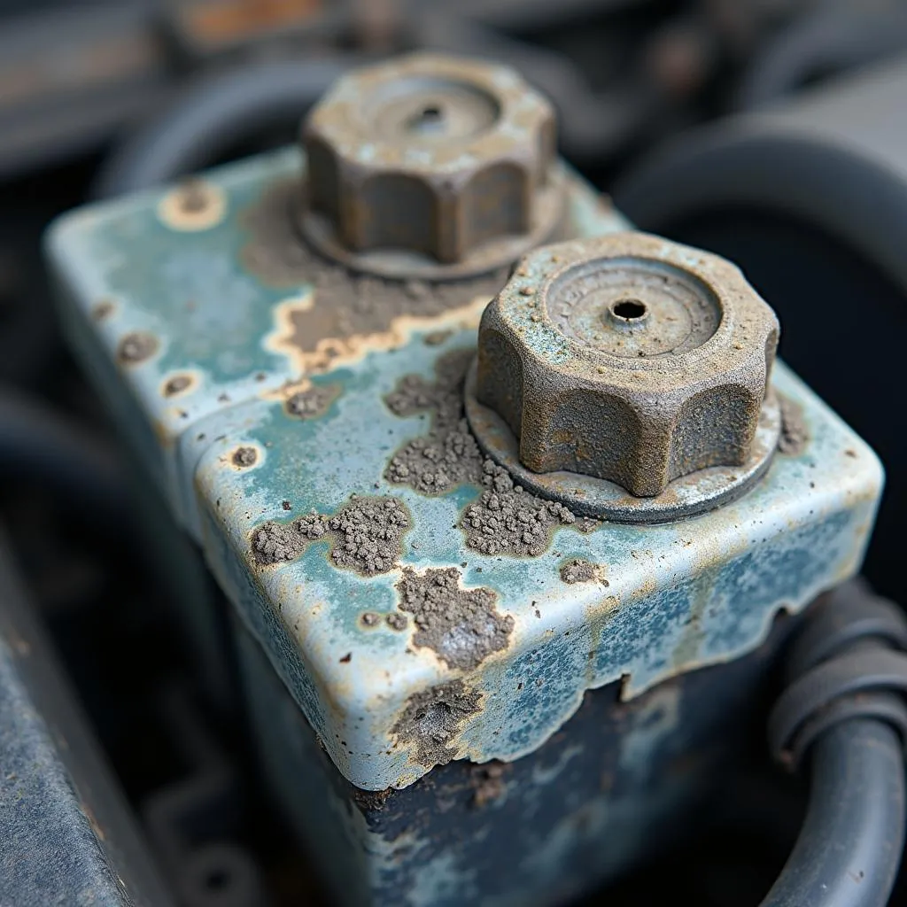 Corroded Car Battery Terminal