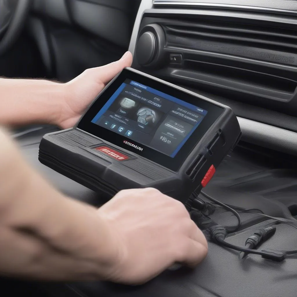 Craftsman 20899 Scan Tool Connected to a European Car