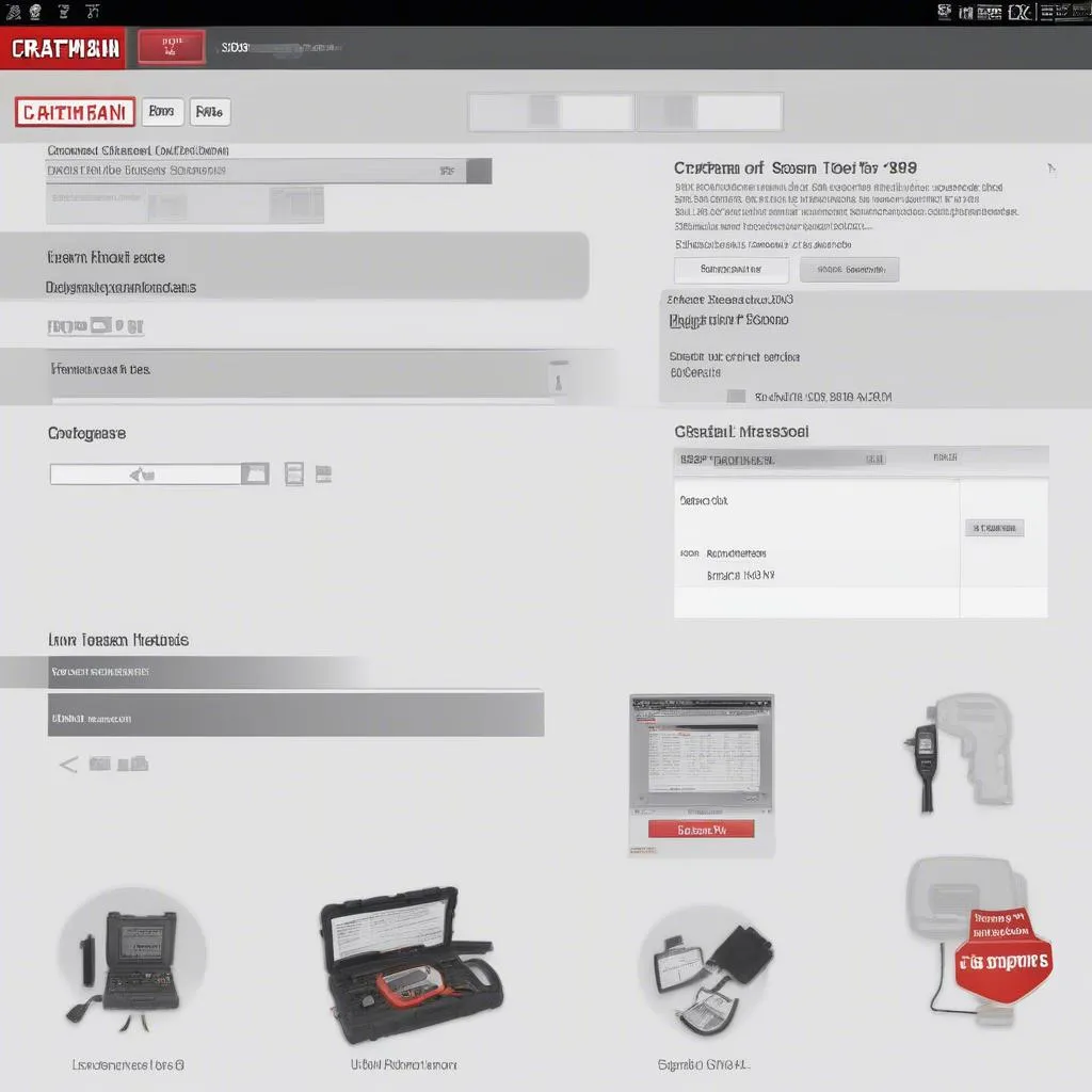 Craftsman Scan Tool 20899 Software Interface