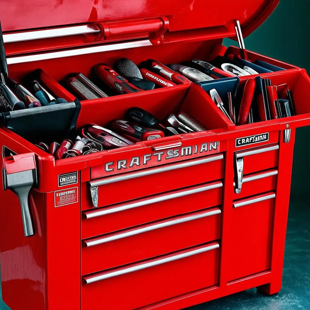 Craftsman toolbox full of tools