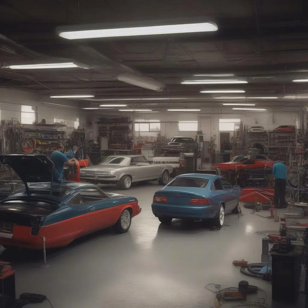 Custom Car Shop Interior