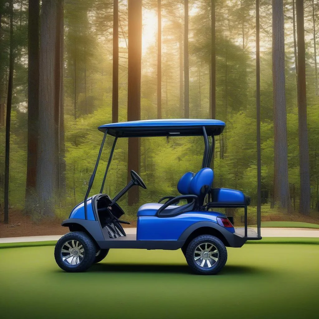 Golf Cart With Custom Paint Job