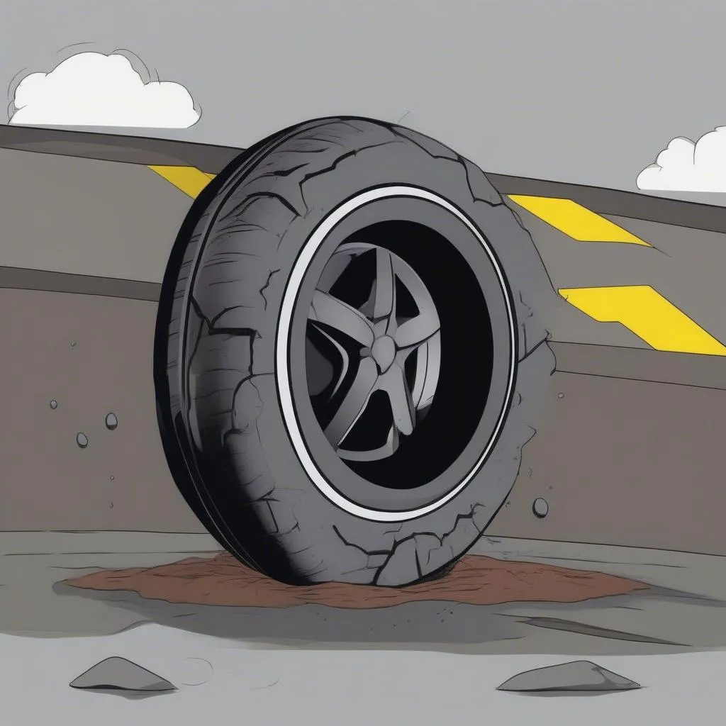 Damaged Tire