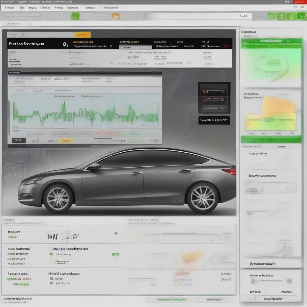 Dealer scan tool software interface displaying diagnostic data