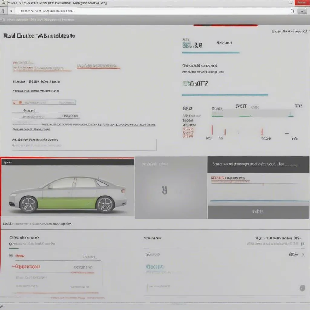 Example of dealer scanner reading data from Audi A4 showing check engine light