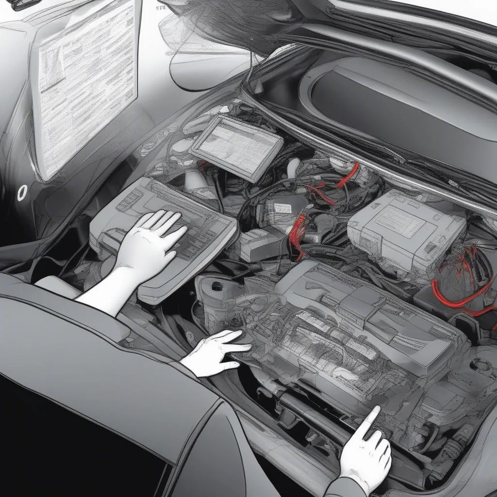 Troubleshooting a car problem with a Dealer Scanner