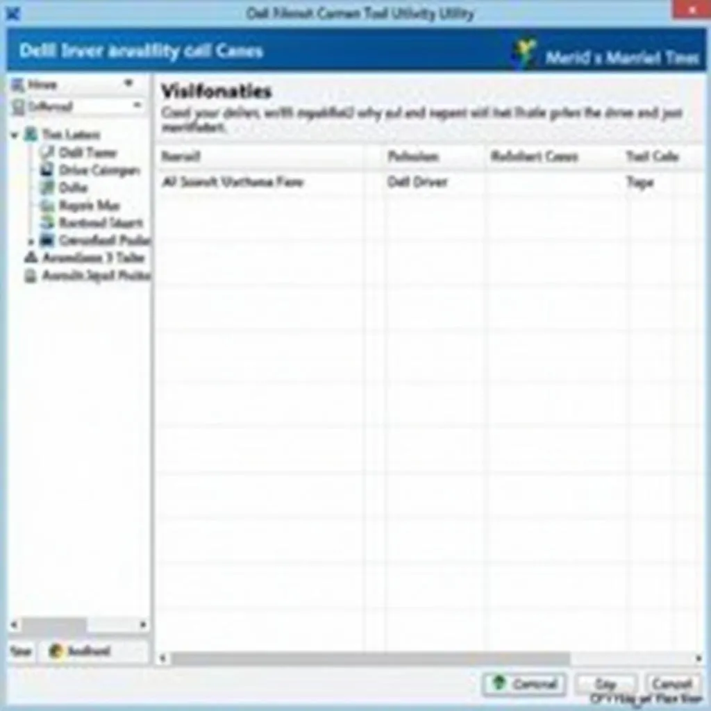 Dell Driver Scan Tool Utility Interface