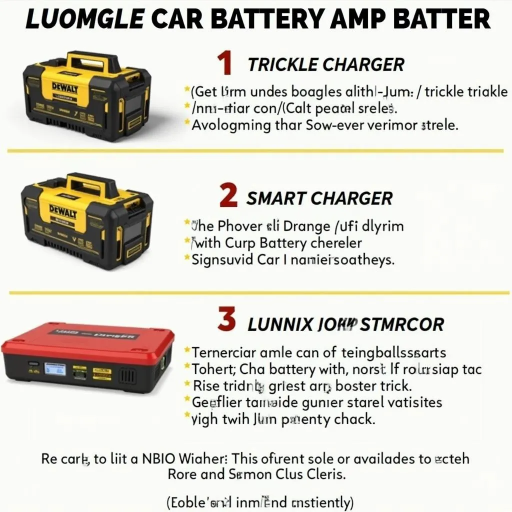 Dewalt car battery charger types