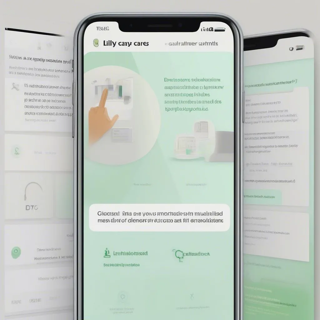 Lilly Cares app explaining a diagnostic code