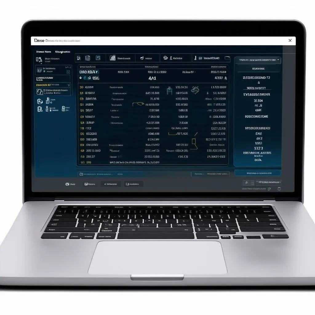 Diesel Diagnostics Software on Laptop
