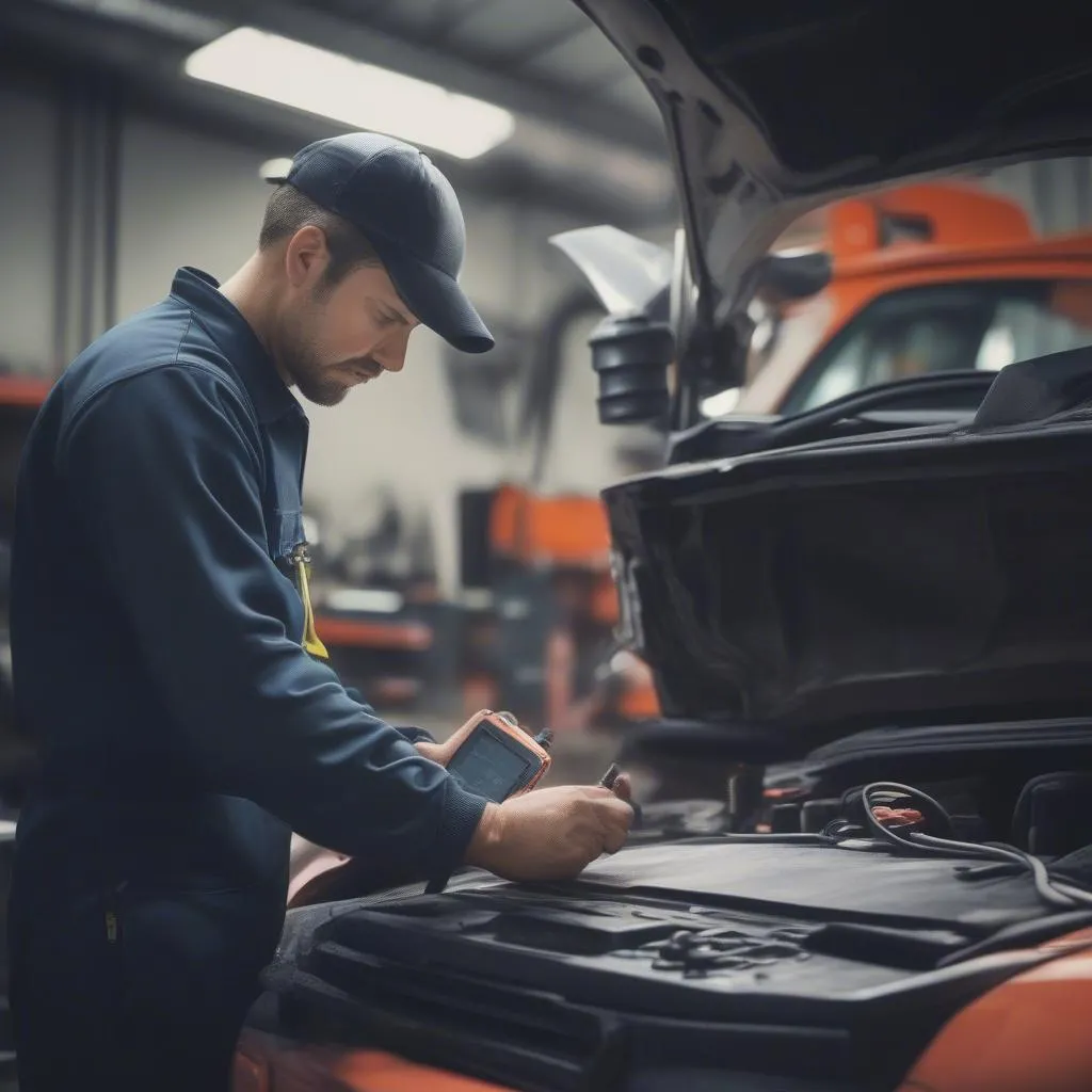 Diesel truck mechanic