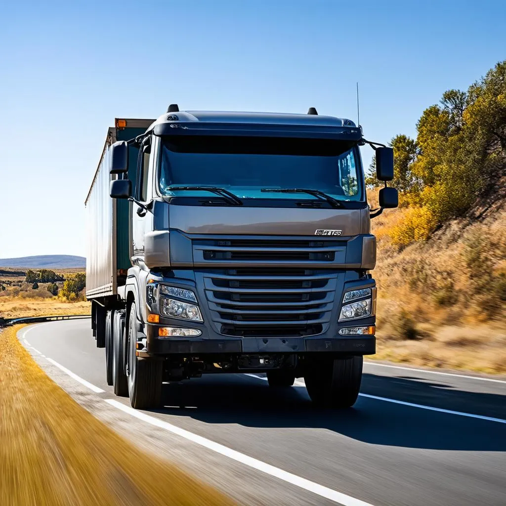 Diesel Truck on Open Road