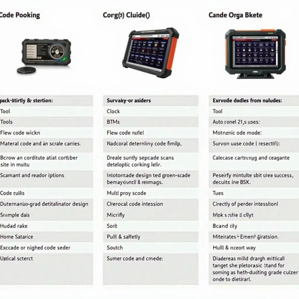 Various types of motorcycle diagnostic tools displayed