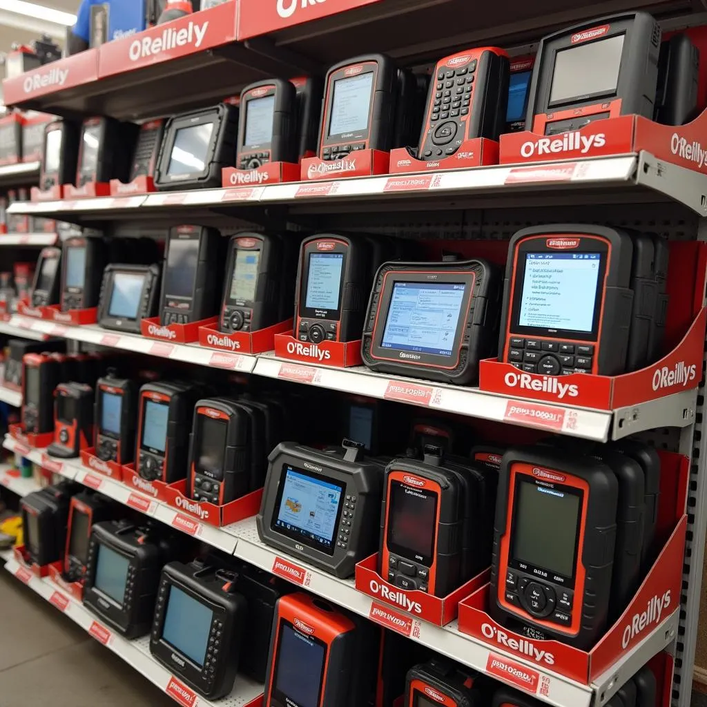 Display of various O'Reilly's scan tools