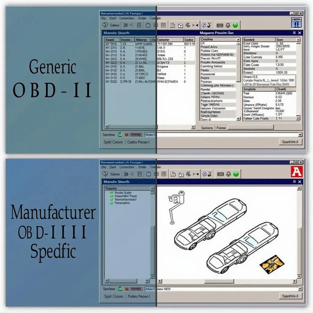 Comparison of generic and manufacturer-specific scan tool interfaces