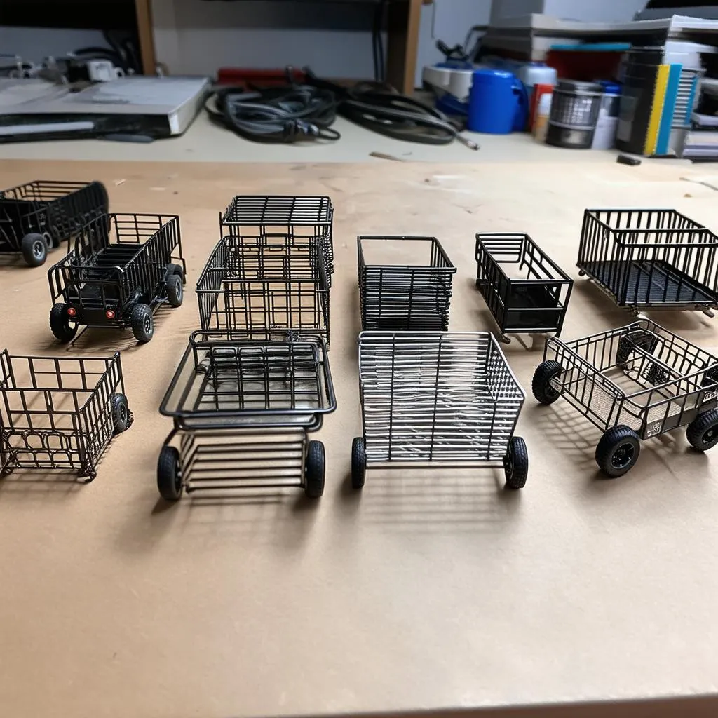 Various 1/64 scale roll cages