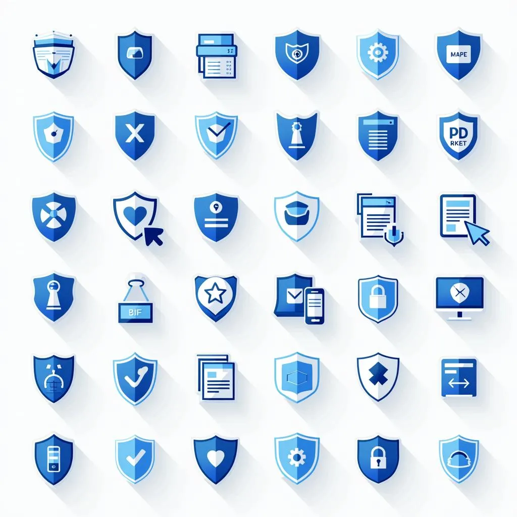 Various antivirus software options with different features and levels of protection.