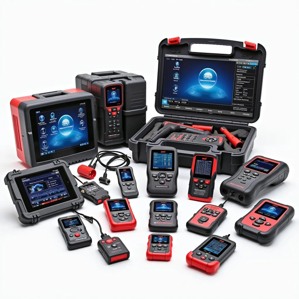 Variety of automotive diagnostic scan tools