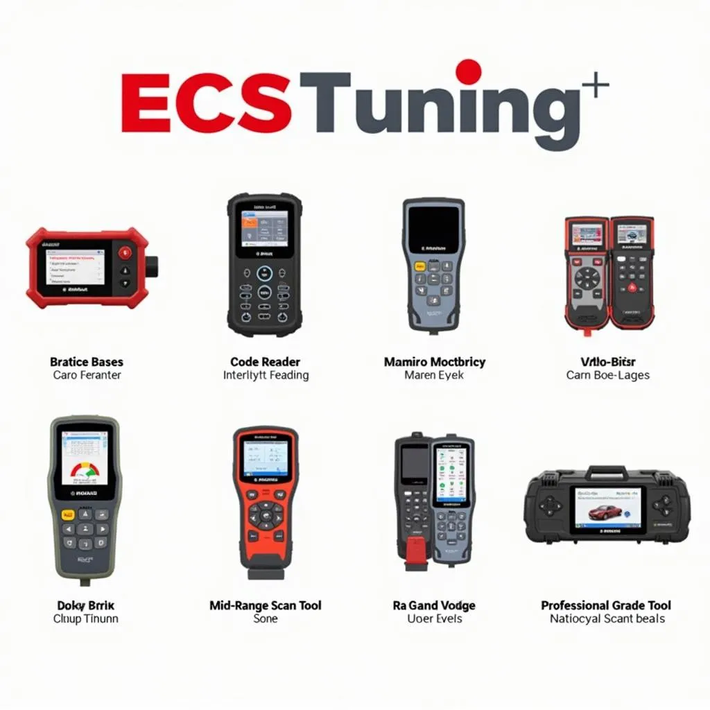 A variety of ECS Tuning scan tools for European cars