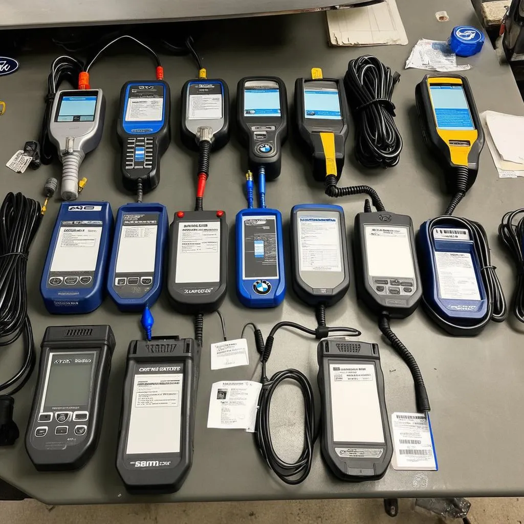 A selection of OEM scanners, ranging from basic to advanced, showcasing brand diversity