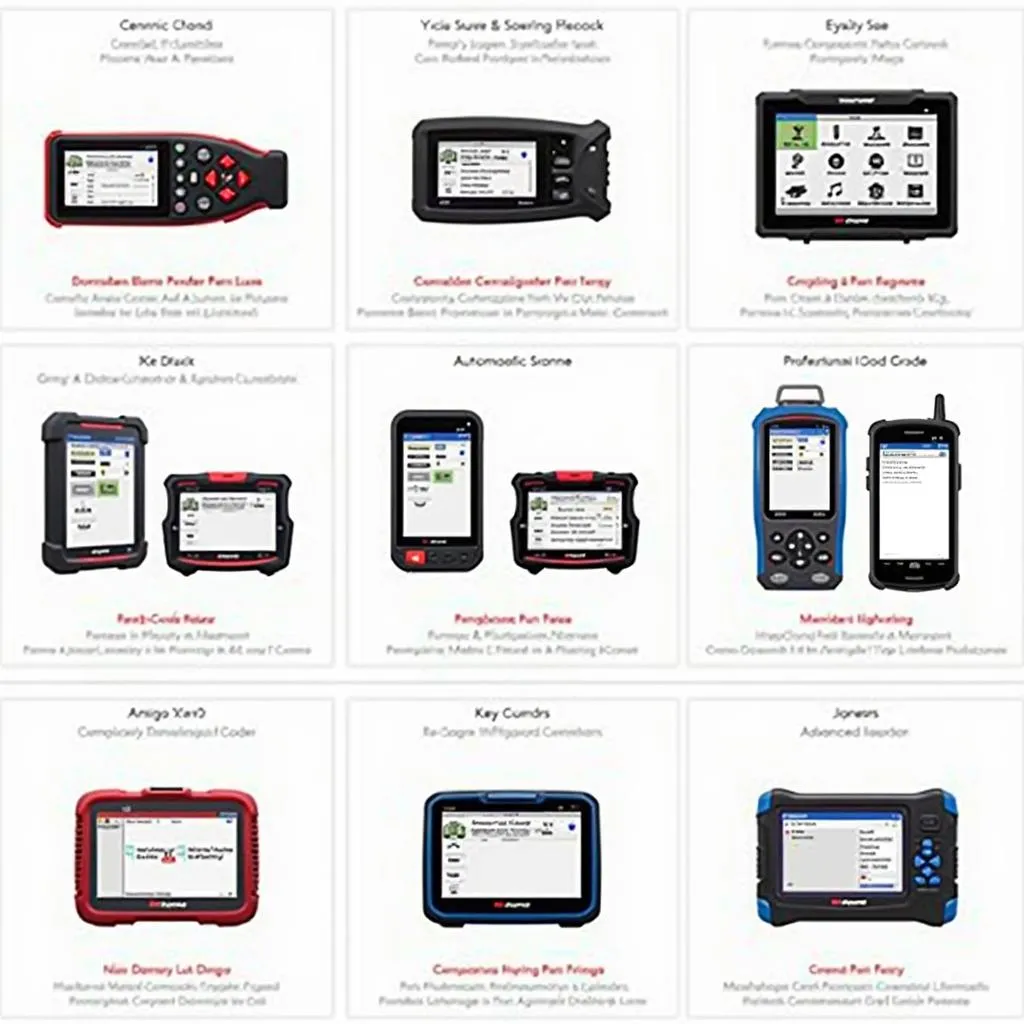 Various automotive scan tools for throttle body relearn