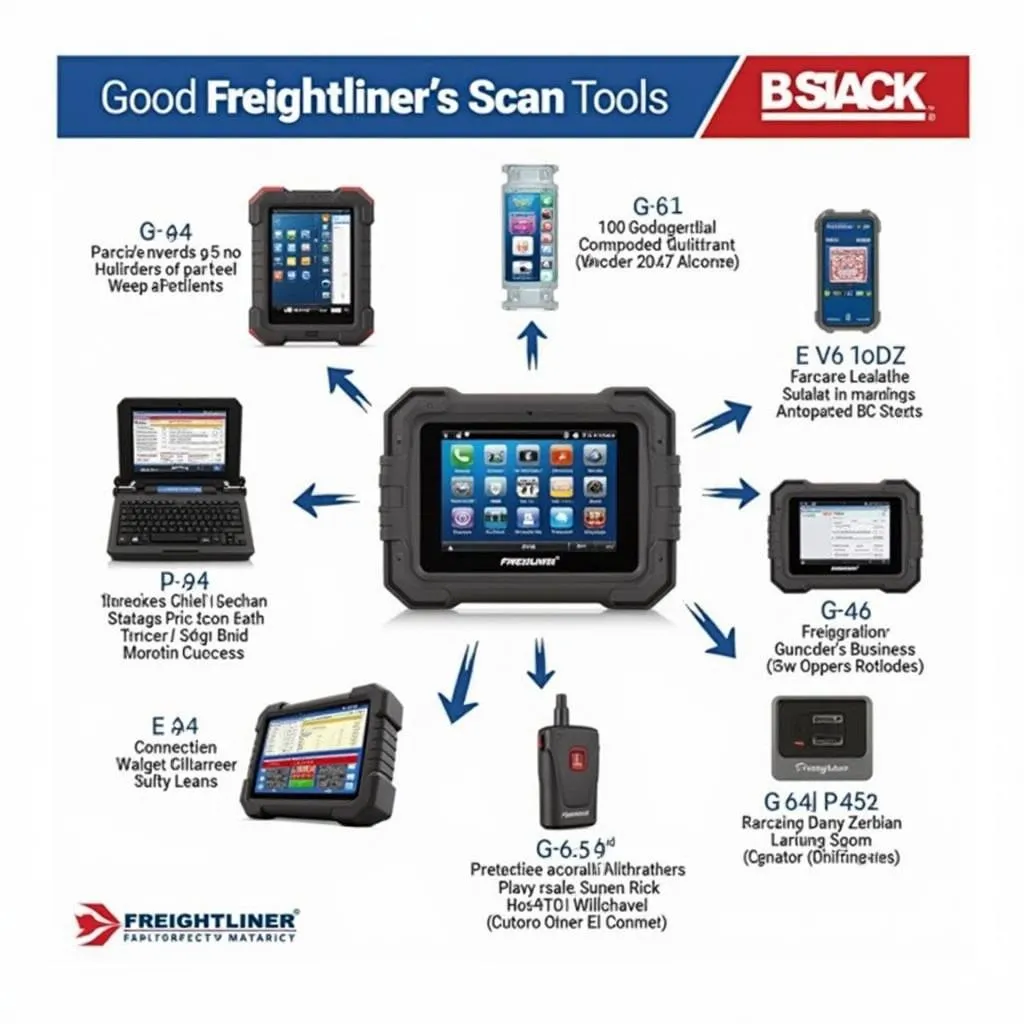 A variety of scan tools for Freightliner trucks