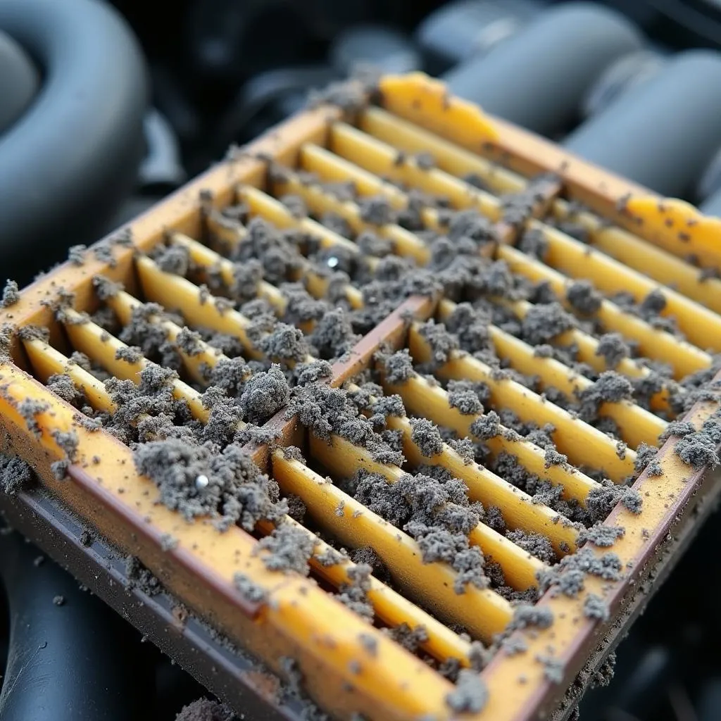 Dirty car air filter