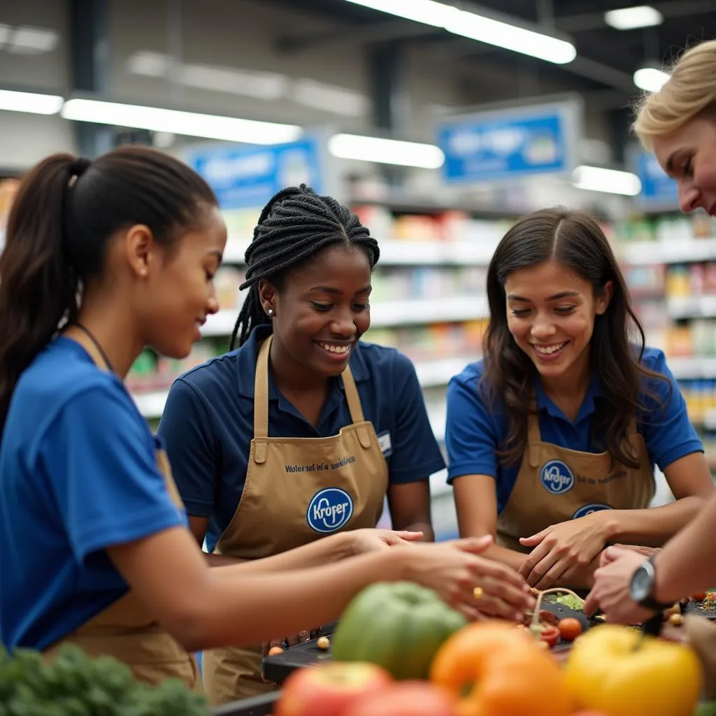 Diverse Kroger Team Working Together